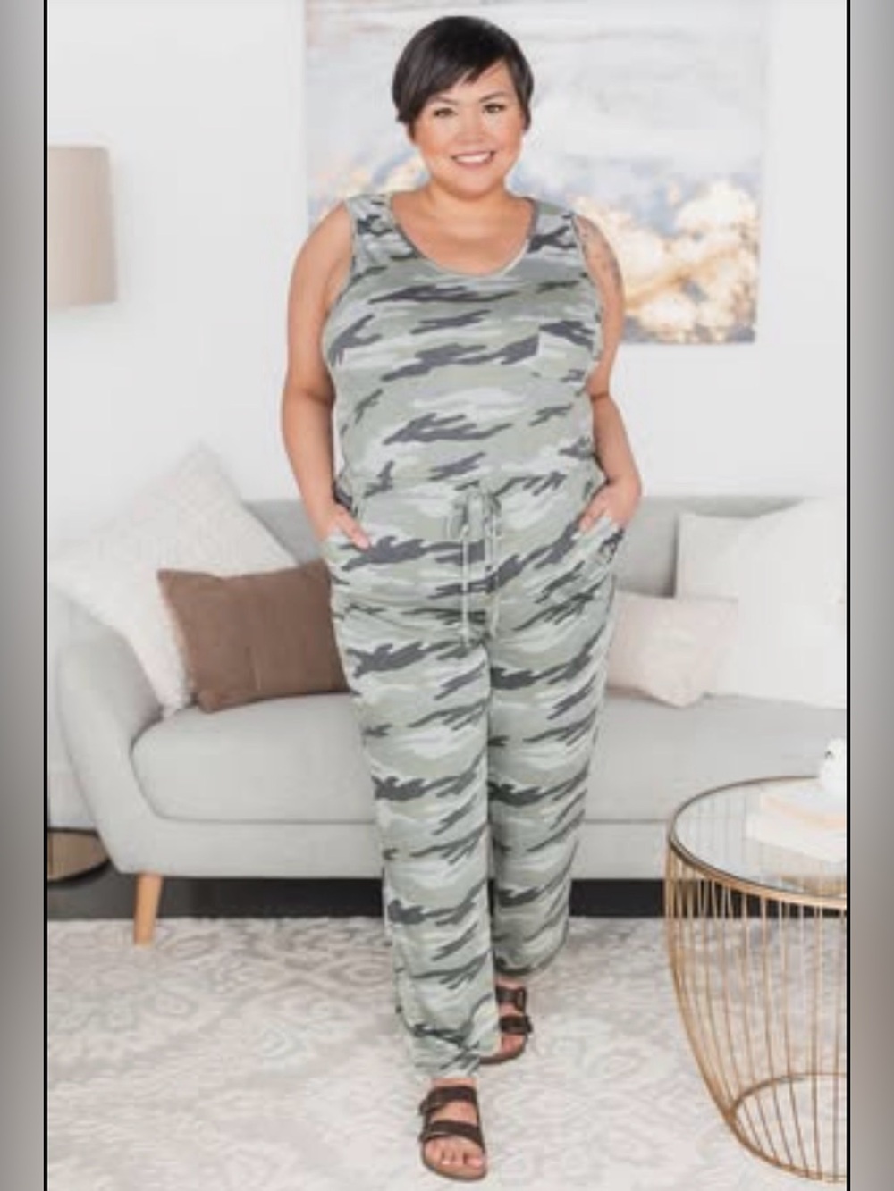 Out of Sight Jumpsuit (NWT) Camouflage Print, Size Small *with stretch